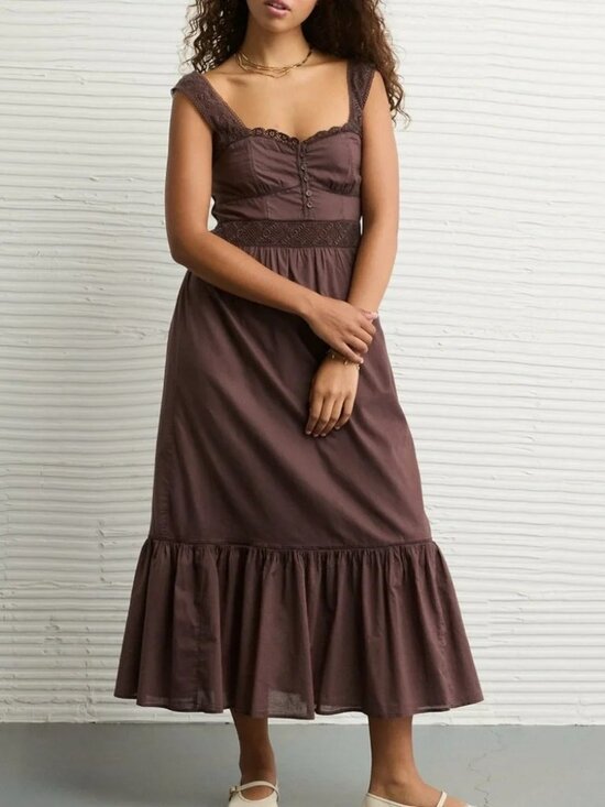 American Eagle Outfitters Dresses & Skirts - BNWT American Eagle Catie Corset Crochet Midi Dress